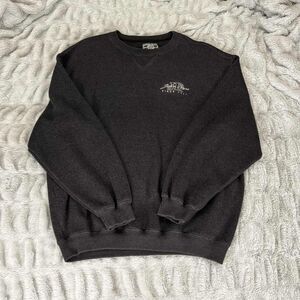 John Deere Sweatshirt Mens L Gray 90s Vintage Crewneck Pullover Embroidered Logo